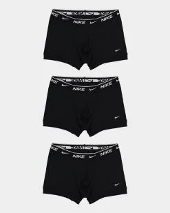 Nike Everyday Stretch Cotton Trunks 3 Pack Black/Black/Black