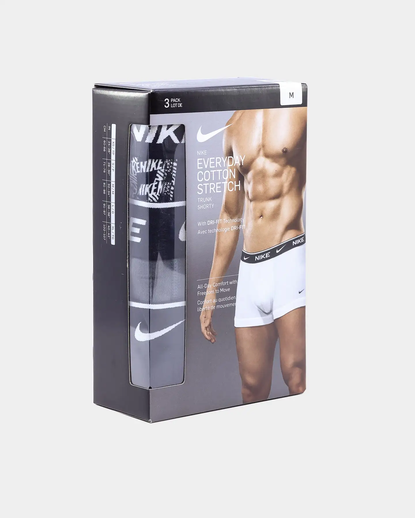 Nike Everyday Cotton Stretch Trunk 3 Pack Multi-Coloured - Image 2