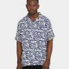Stussy Coral Pattern Short Sleeve Shirt Blue